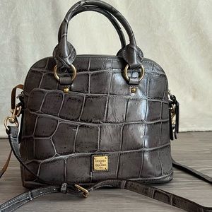 Dooney & Bourke Dillen Crocodile Bag, Satchel Reptile Embossed (Grey)